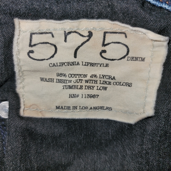 575 denim wide leg capris jeans 26 - Picture 5 of 12